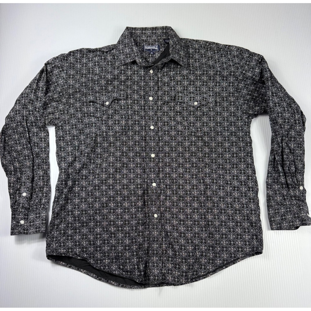 Panhandle Western Shirt Geometric Print Long Sleeve Cowboy L